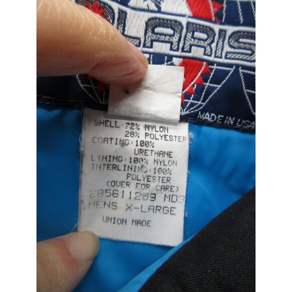 VINTAGE Polaris Jacket XL Indy Snowmobile Racing Bomber Coat Thermoloft - Picture 12 of 13
